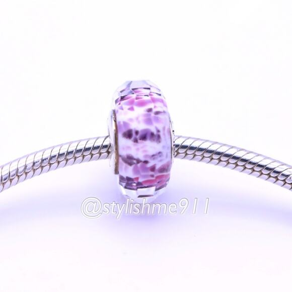 Authentic Pandora Shoreline Sea Glass Faceted Murano Charm - 791608 - Picture 4 of 8